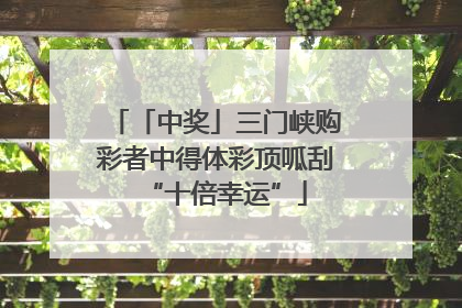 「中奖」三门峡购彩者中得体彩顶呱刮“十倍幸运”