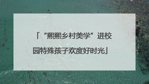 “熙熙乡村美学”进校园特殊孩子欢度好时光