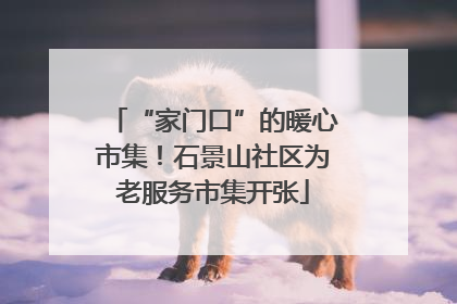 “家门口”的暖心市集！石景山社区为老服务市集开张