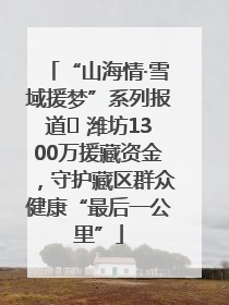 “山海情·雪域援梦”系列报道⑪ 潍坊1300万援藏资金，守护藏区群众健康“最后一公里”
