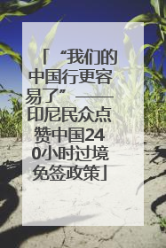 “我们的中国行更容易了”——印尼民众点赞中国240小时过境免签政策