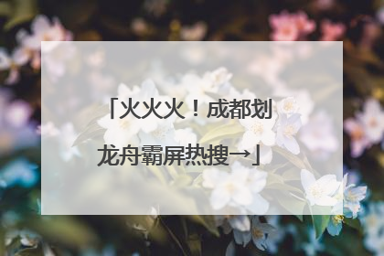 火火火！成都划龙舟霸屏热搜→