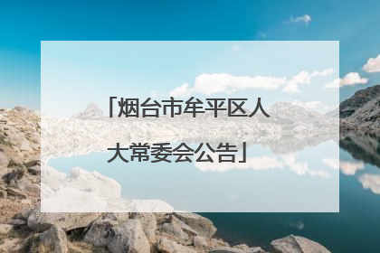 烟台市牟平区人大常委会公告