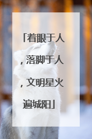 着眼于人，落脚于人，文明星火遍城阳