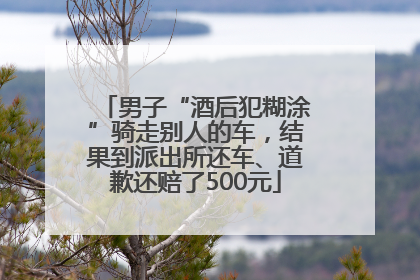 男子“酒后犯糊涂”骑走别人的车，结果到派出所还车、道歉还赔了500元