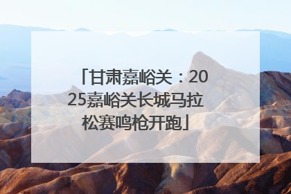 甘肃嘉峪关：2025嘉峪关长城马拉松赛鸣枪开跑