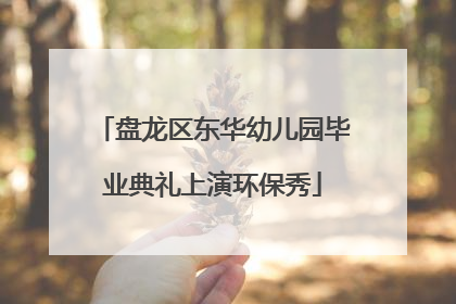 盘龙区东华幼儿园毕业典礼上演环保秀