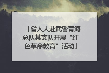 省人大赴武警青海总队某支队开展“红色革命教育”活动