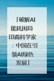 破解AI能耗困局 印裔科学家：中国在引领AI绿色发展