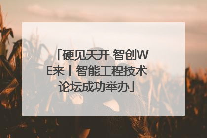 硬见天开 智创WE来丨智能工程技术论坛成功举办