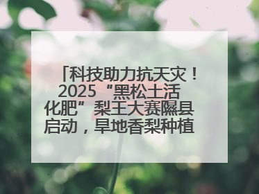 科技助力抗天灾！2025“黑松土活化肥”梨王大赛隰县启动，旱地香梨种植迎来新希望