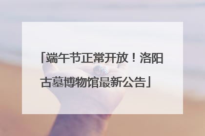 端午节正常开放！洛阳古墓博物馆最新公告