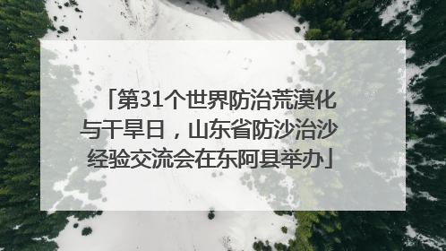 第31个世界防治荒漠化与干旱日，山东省防沙治沙经验交流会在东阿县举办