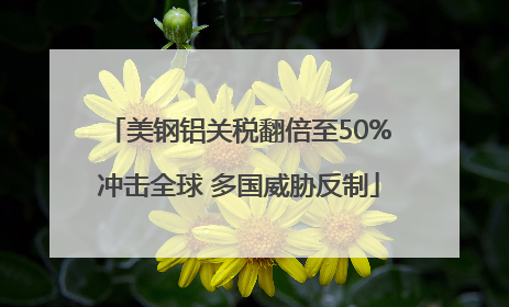 美钢铝关税翻倍至50%冲击全球 多国威胁反制