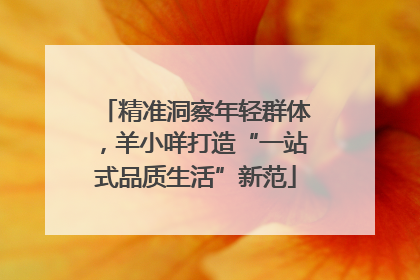 精准洞察年轻群体，羊小咩打造“一站式品质生活”新范