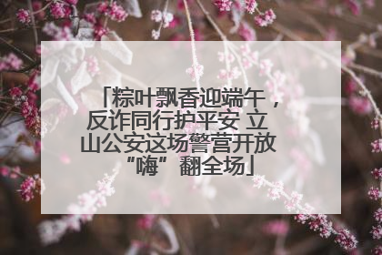 粽叶飘香迎端午，反诈同行护平安 立山公安这场警营开放“嗨”翻全场