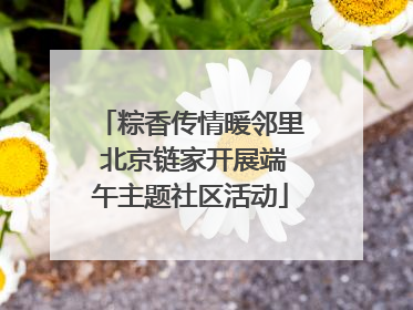 粽香传情暖邻里 北京链家开展端午主题社区活动