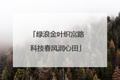 绿浪金叶织富路 科技春风润心田