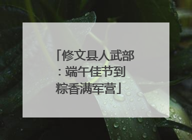 修文县人武部：端午佳节到 粽香满军营