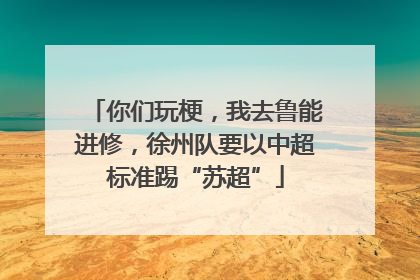 你们玩梗，我去鲁能进修，徐州队要以中超标准踢“苏超”