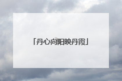 丹心向阳映丹霞