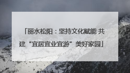 丽水松阳：坚持文化赋能 共建“宜居宜业宜游”美好家园