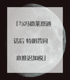 与冯德莱恩通话后 特朗普同意推迟加税