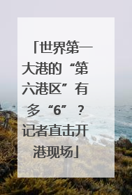 世界第一大港的“第六港区”有多“6”？记者直击开港现场
