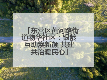 东营区黄河路街道物华社区：银龄互助焕新颜 共建共治暖民心