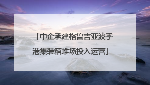 中企承建格鲁吉亚波季港集装箱堆场投入运营