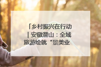 乡村振兴在行动｜安徽潜山：全域旅游绘就“景美业兴民富”新画卷