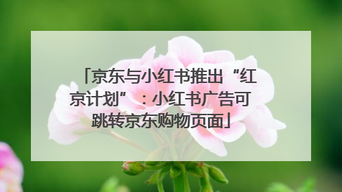 京东与小红书推出“红京计划”：小红书广告可跳转京东购物页面