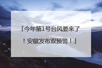 今年第1号台风要来了！安徽发布双预警！