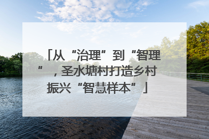 从“治理”到“智理”，圣水塘村打造乡村振兴“智慧样本”