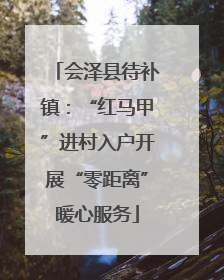会泽县待补镇：“红马甲”进村入户开展“零距离”暖心服务