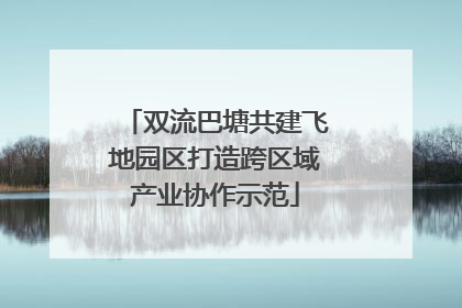 双流巴塘共建飞地园区打造跨区域产业协作示范