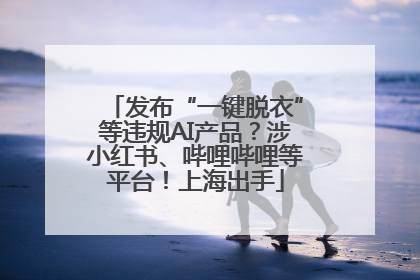 发布“一键脱衣”等违规AI产品？涉小红书、哔哩哔哩等平台！上海出手