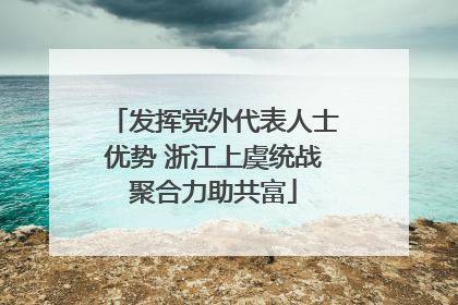 发挥党外代表人士优势 浙江上虞统战聚合力助共富