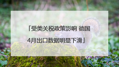 受美关税政策影响 德国4月出口数据明显下滑