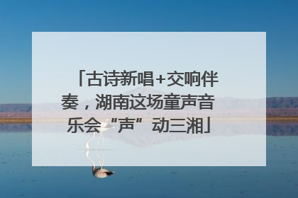 古诗新唱+交响伴奏，湖南这场童声音乐会“声”动三湘
