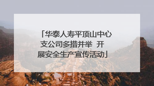 华泰人寿平顶山中心支公司多措并举  开展安全生产宣传活动