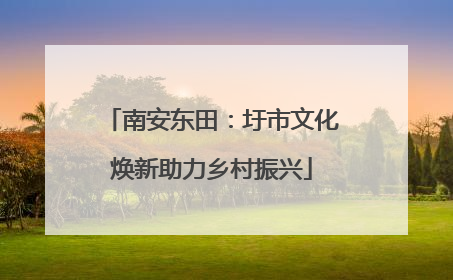 南安东田：圩市文化焕新助力乡村振兴