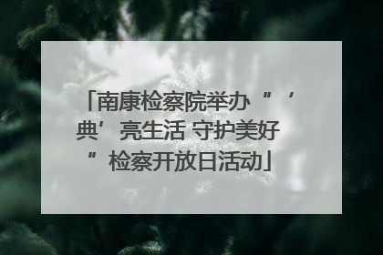 南康检察院举办“‘典’亮生活 守护美好”检察开放日活动