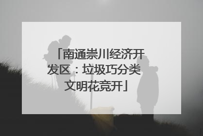 南通崇川经济开发区：垃圾巧分类 文明花竞开