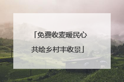 免费收麦暖民心 共绘乡村丰收景