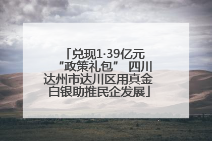 兑现1·39亿元“政策礼包” 四川达州市达川区用真金白银助推民企发展