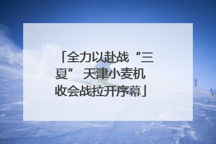 全力以赴战“三夏” 天津小麦机收会战拉开序幕