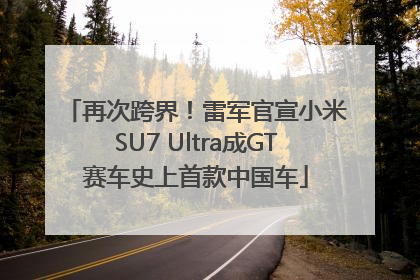 再次跨界！雷军官宣小米SU7 Ultra成GT赛车史上首款中国车