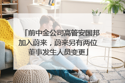 前中金公司高管安国邦加入蔚来，蔚来另有两位董事发生人员变更