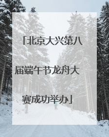 北京大兴第八届端午节龙舟大赛成功举办